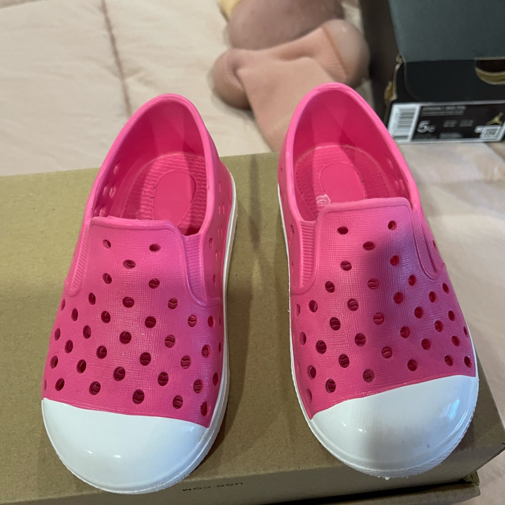 Kids Pink Slip-On Shoes